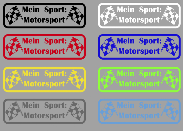 Aufkleber Mein Sport Motorsport